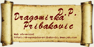 Dragomirka Pribaković vizit kartica
